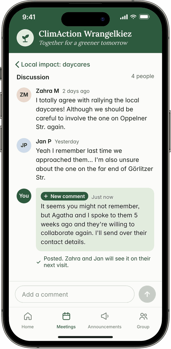 Meeting discussion with comments from Zahra and Jan and your newly posted comment